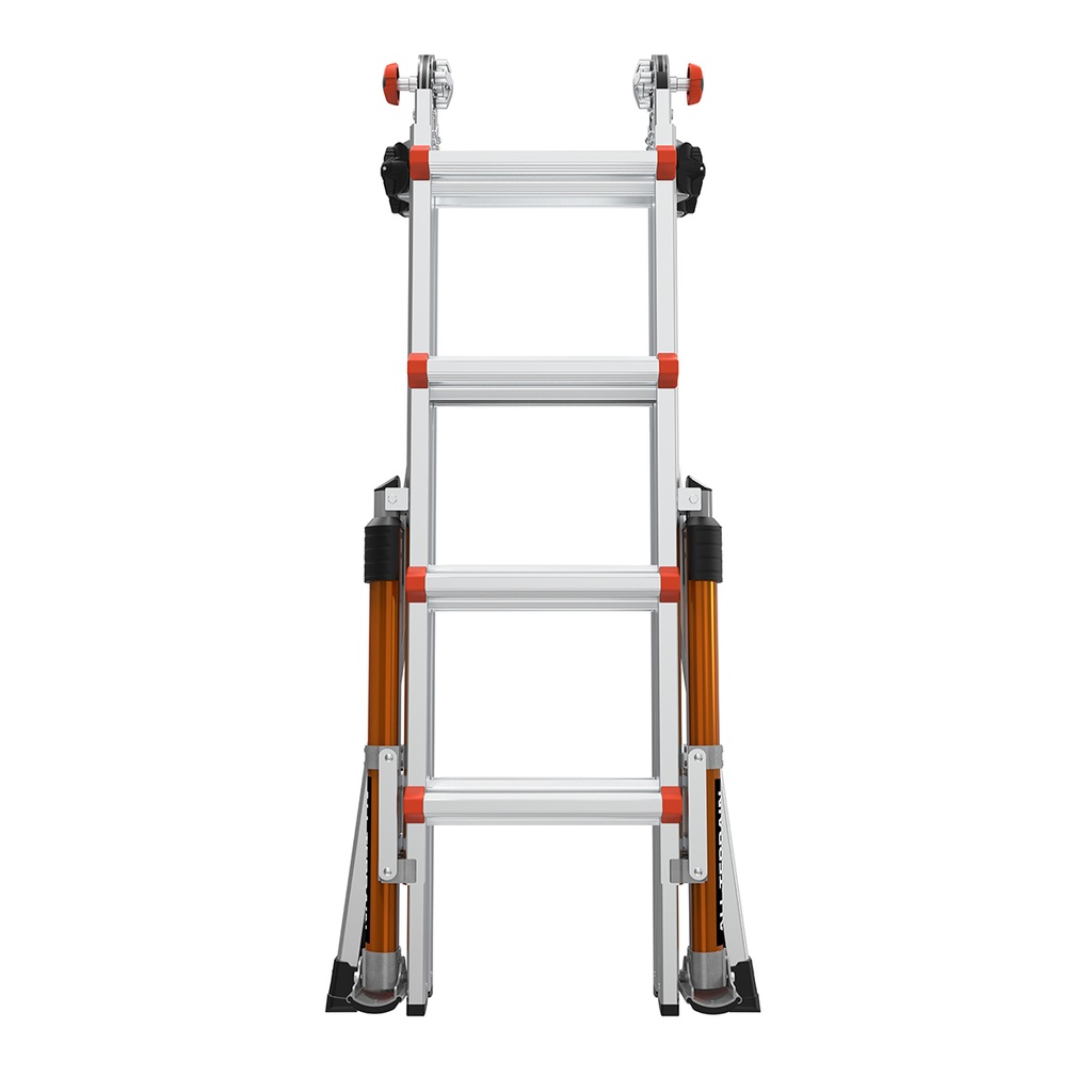 CONQUEST 2.0 EN 131 - 150 kg Rated, Aluminum Articulated Extendable Ladder with ALL-TERRAIN Outriggers