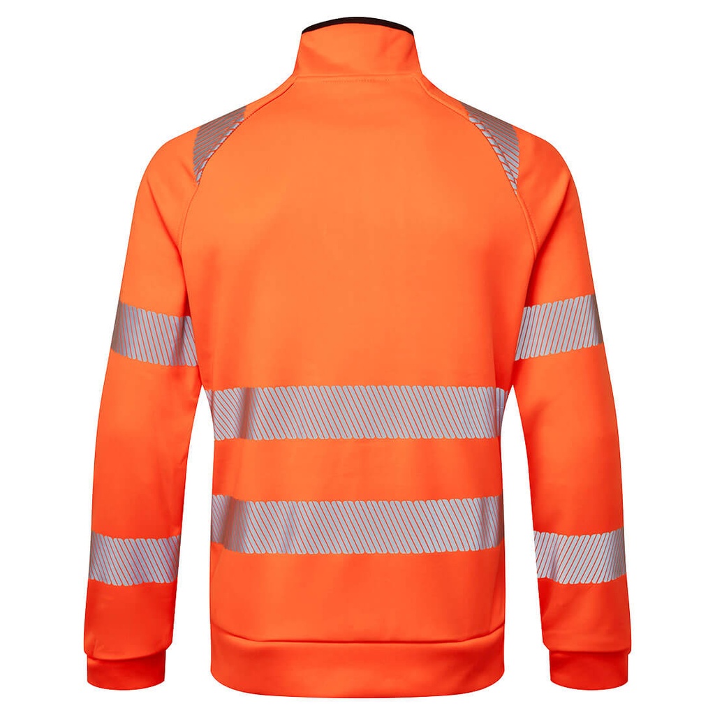DX477 DX4 Hi-Vis Funnel Neck Zipped Sweatshirt