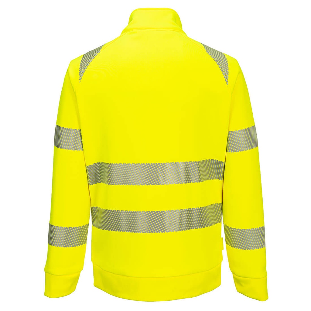 DX477 DX4 Hi-Vis Funnel Neck Zipped Sweatshirt