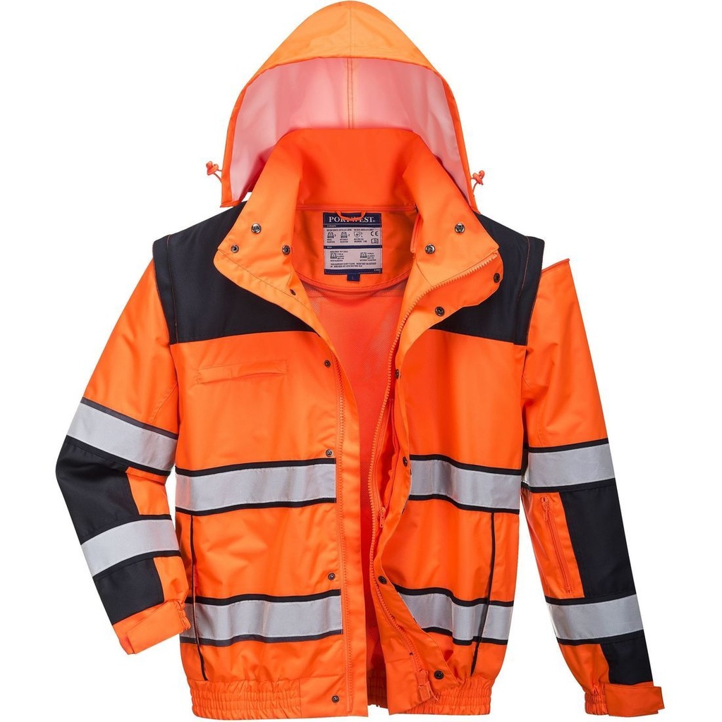 C466 Hi-Vis 3-in-1 Contrast Winter Bomber Jacket
