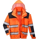 C466 Hi-Vis 3-in-1 Contrast Winter Bomber Jacket