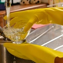 EDMONTON Latex chemical gloves, length 30 cm, flock lined