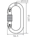 FA 50 101 17B - Keylock type Steel Screw locking karabiner opening 15 mm