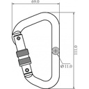 FA 50 103 22 - ATEX Aluminum Screw locking karabiner opening 22.5 mm