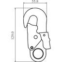 FA 50 202 17 - Steel Snap Hook opening 17 mm