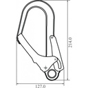 FA 50 207 55 - Steel Scaffold Hook opening 50.8 mm