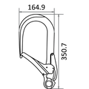 FA 50 208 11 - Aluminum Scaffold Hook opening 100 mm 