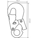 FA 50 212 21 - Aluminium Snap Hook opening 21 mm