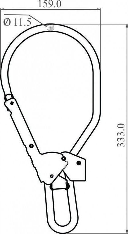 FA 50 213 80 - Steel Tower Hook opening 85 mm