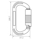 FA 50 219 14B  - Keylock type Aluminium Quarter-turn locking karabiner opening 14 mm