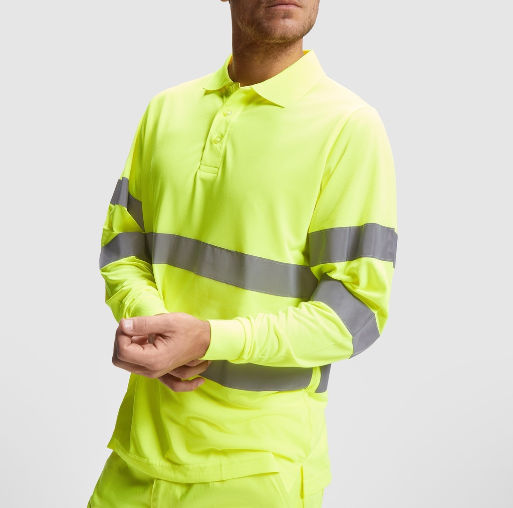 HV9306 POLARIS L/S Hi-Viz Polo Shirt