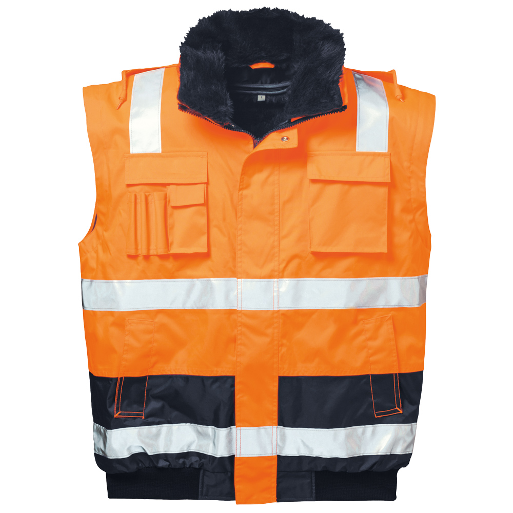 ARTHUR/OLIVER Hi-Vis 4-in-1 Two-Tone Waterproof Breathable Winter Bomber Jacket