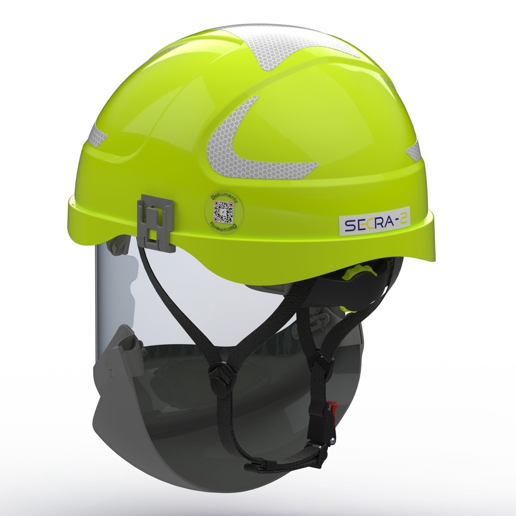 SECRA-2 Electrically insulating helmet with face shield APC 2,  Class E (20 kV AC), Class 0 (1000V AC/1500V DC)