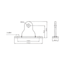 FA6020100 Extremity plate for horizontal wire rope lifeline KS-Line (KS 4000)