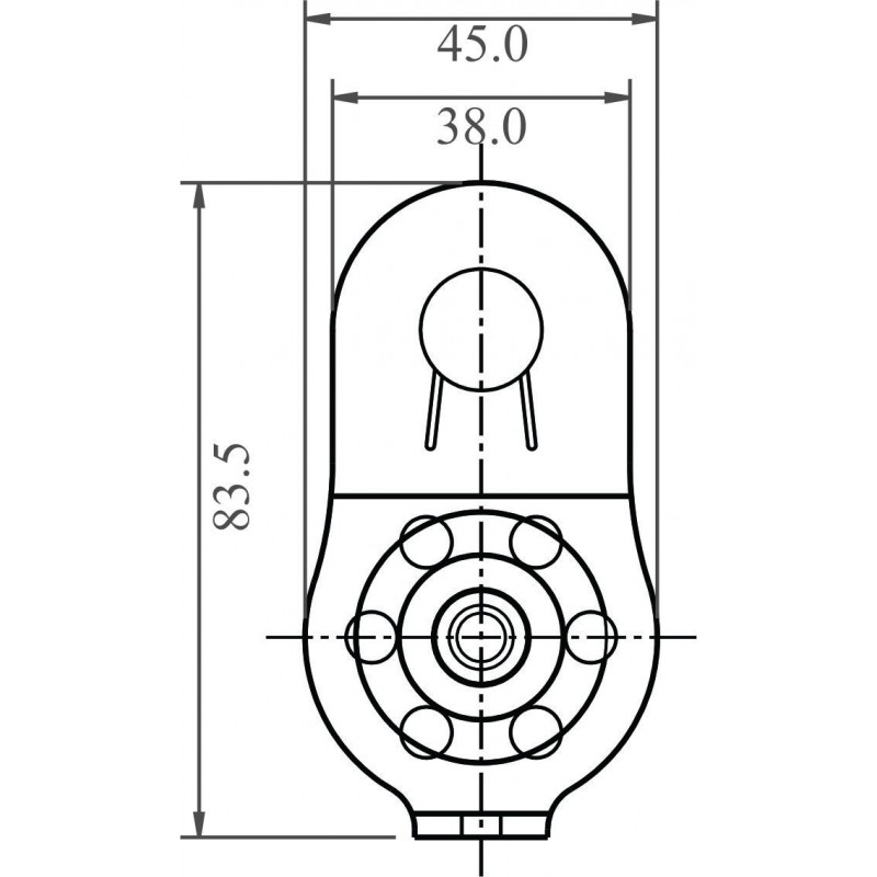 FA 70 008 00 Single Aluminium Pulley