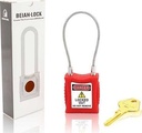 206 3mm/6mm Copper Alloy Body &amp; Steel Cable LOTO Padlock