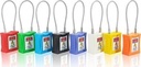 206 3mm/6mm Copper Alloy Body &amp; Steel Cable LOTO Padlock