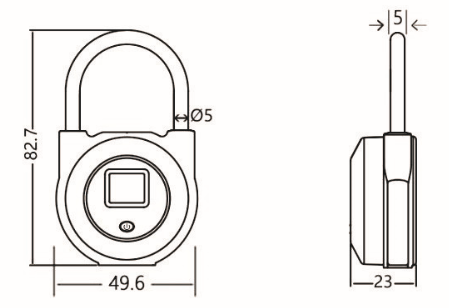 S3 Metal Smart Fingerprint Padlock