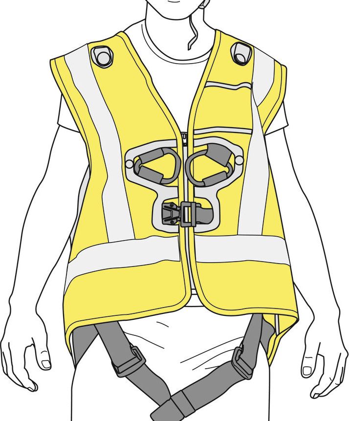 C073 HI-VIZ vest for NEWTON harnesses