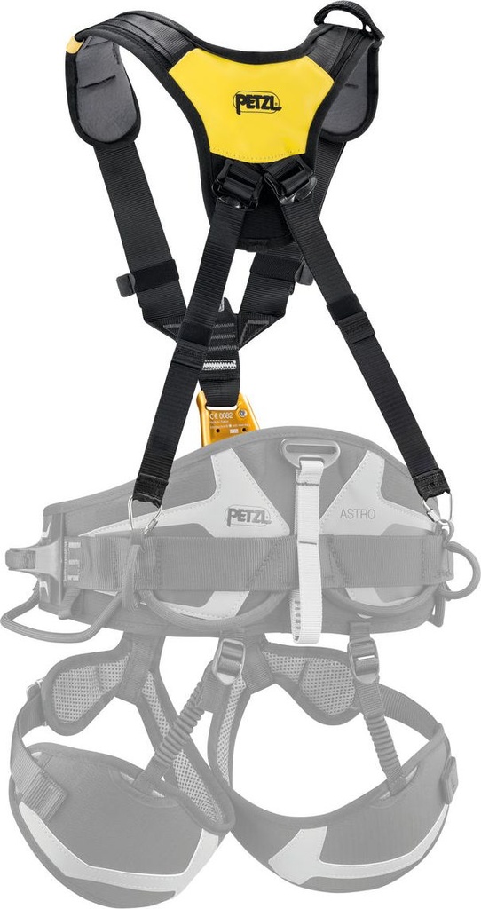 TOP CROLL® S Chest harness for seat harness, with integrated CROLL S ventral rope clamp