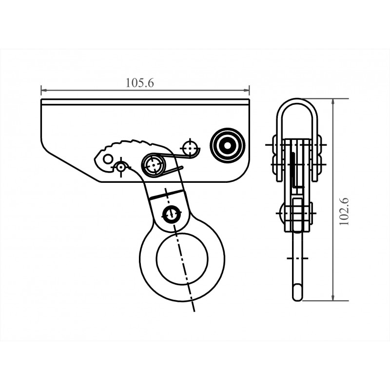 FA20102 - NIRO Guided type fall arrester on kernmantle rope,12mm with energy absorber