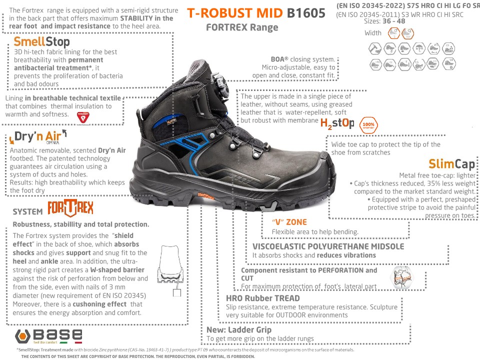 B1605 T-ROBUST MID BOA S3 WR HRO CI HI SRC