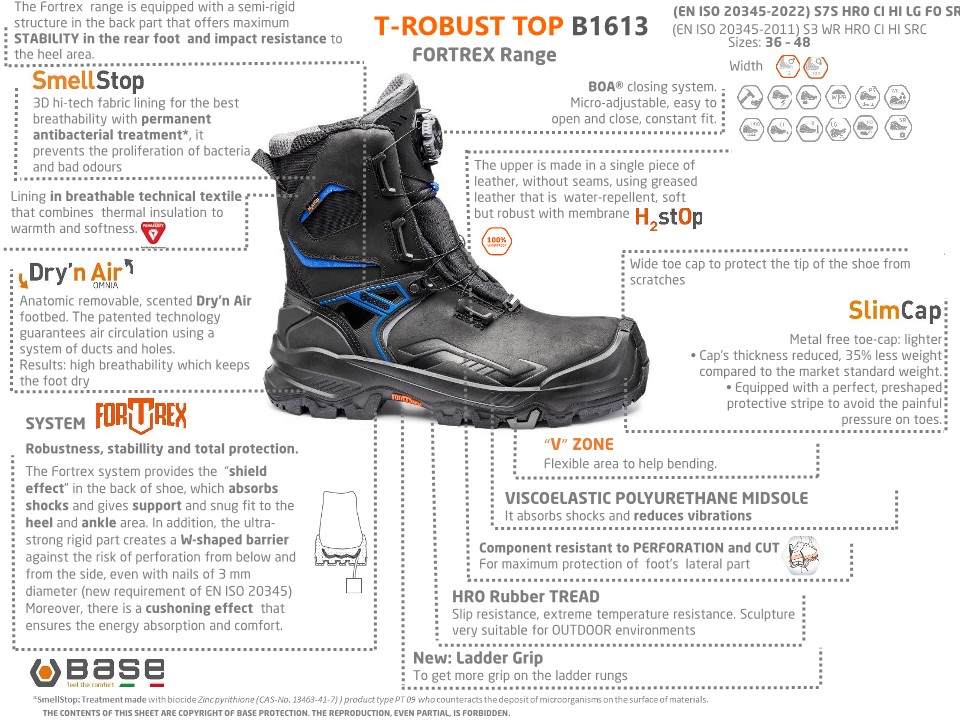 B1613 T-ROBUST TOP BOA S3 WR HRO CI HI SRC