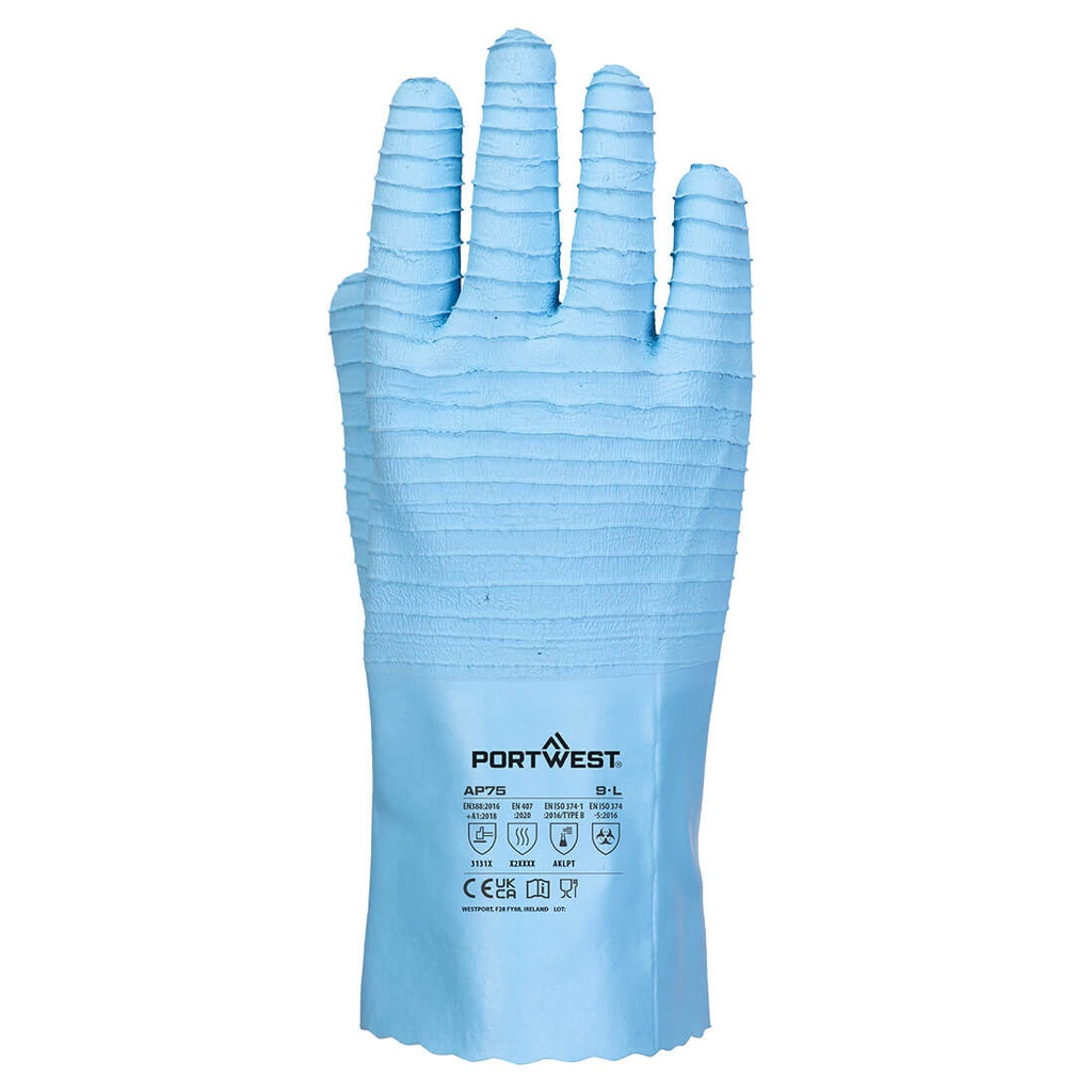 AP75 Food Safe Chemical B Latex Gauntlet, Cut B