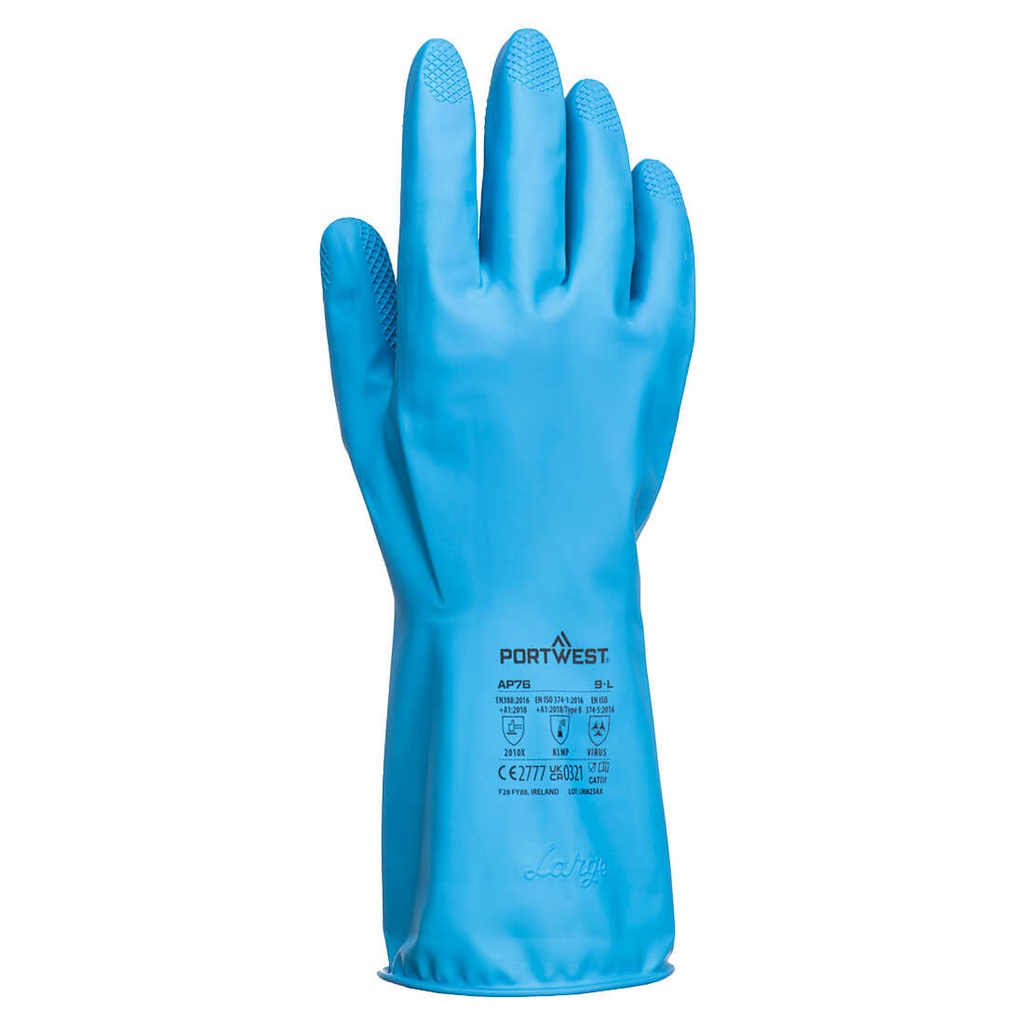 AP76 Food Safe Chemical B Latex Light Gauntlet (Pk12), Cut B