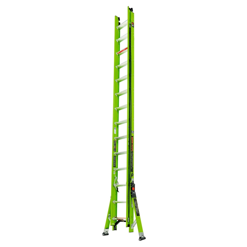 17228EN SUMOSTANCE with HYPERLITE Technology, 2 x 14 rungs - EN 131 - 150 kg Rated, Fiberglass Extension Ladder with GROUND CUE and Pole Strap