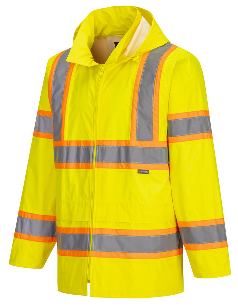 UH400 Hi-Vis Contrast Tape Rain Jacket