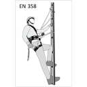FA4090820 ASTRA, Work positioning lanyard, Kernmantle rope, aluminum grip adjuster and connectors