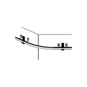 FA6050300 KS-RAIL - Curved corner intermediate rail 90° for outer wall