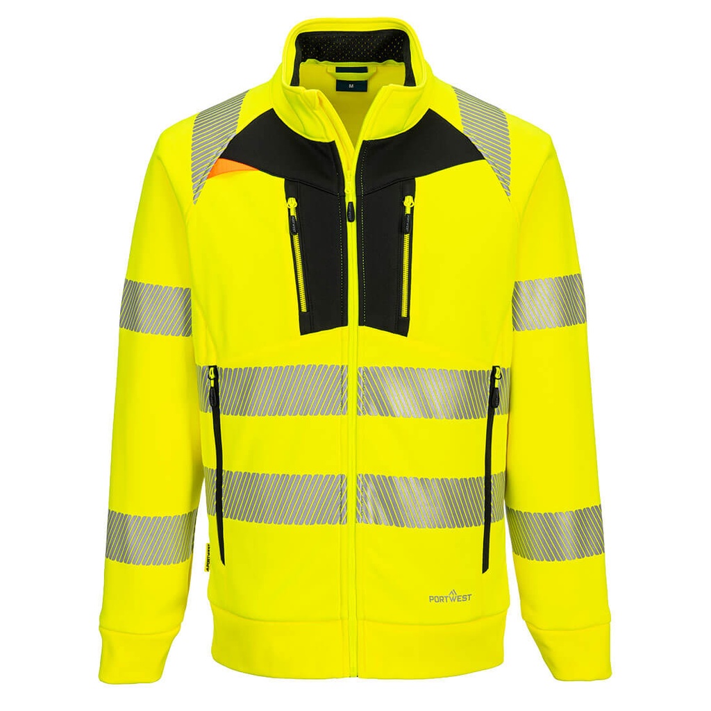 DX477 DX4 Hi-Vis Funnel Neck Zipped Sweatshirt