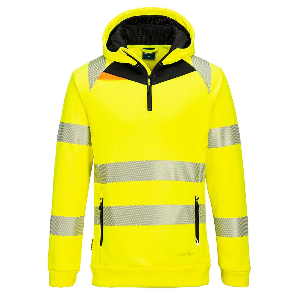 DX482 Triko Kapuç 1/4 Zip Hi-Vis DX4