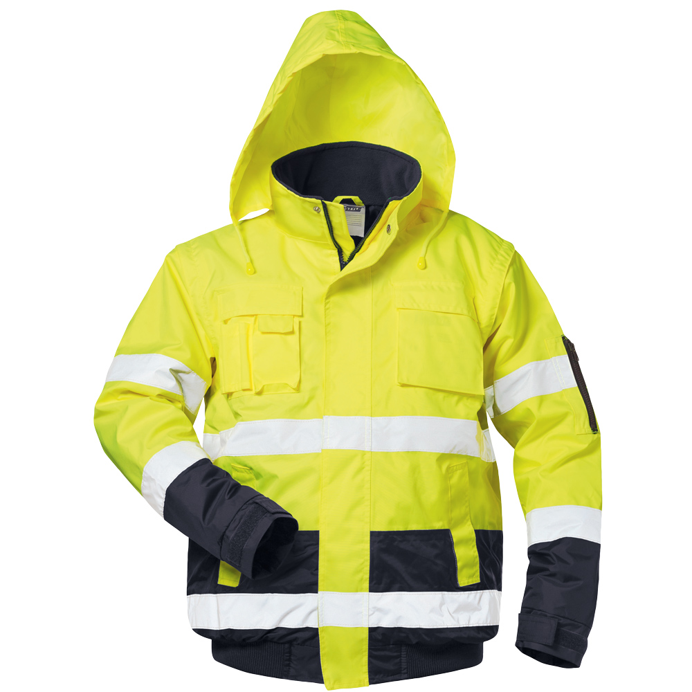 HASSO/OTTO Hi-Vis 2-in-1 Two-Tone Waterproof Winter Bomber Jacket