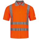 DIEGO/CARLOS Hi-Vis PolyCotton Interlock Polo Shirt, Short Sleeve