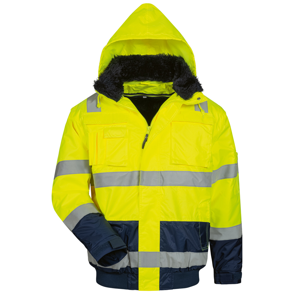 ARTHUR/OLIVER Hi-Vis 4-in-1 Two-Tone Waterproof Breathable Winter Bomber Jacket