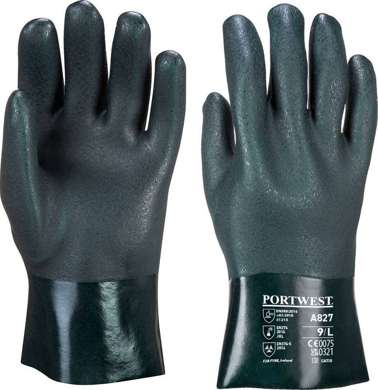 A827 Double-Dipped PVC Gauntlet 27cm Type B J.K.L