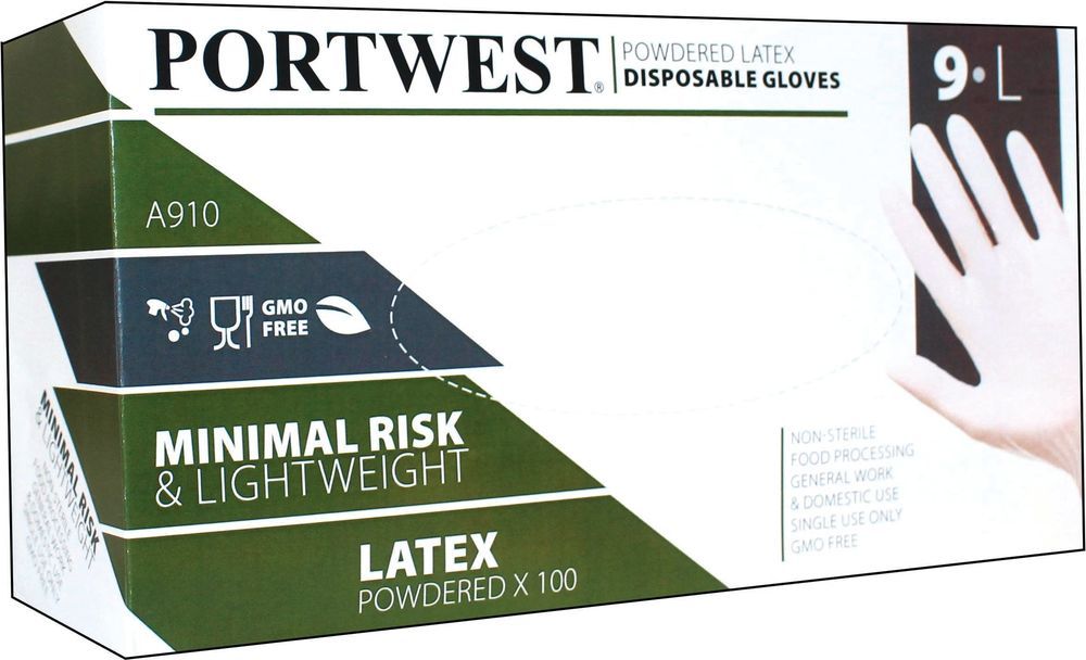 A910 Latex Powdered Disposable Glove