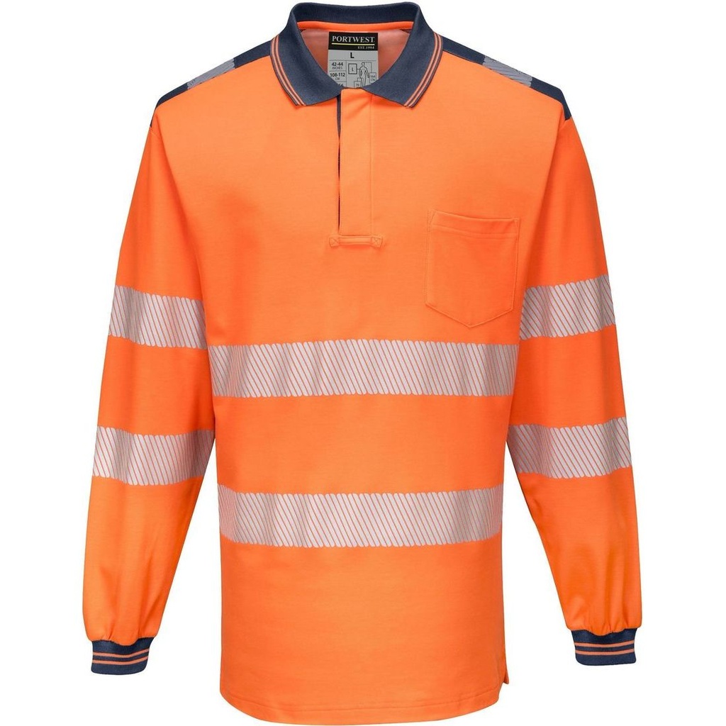 T184 PW3 Hi-Vis Polo Shirt L/S