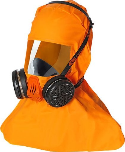 [756E-P3] 756E-P3 Escape κουκούλα with Μάσκα μισού προσώπου and twin Φίλτρο P3