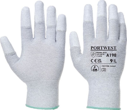 [A198] A198 Antistatic ESD PU Fingertip Glove