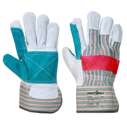 [A229GNRXL] A229 Leather Rigger 320 Cow Split Reinforced Palm Glove