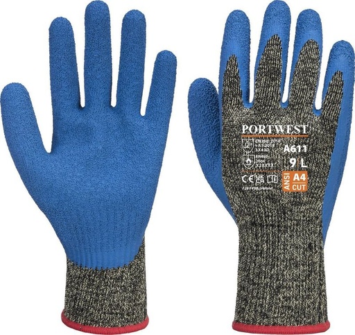 [A611] A611 Aramid HR Cut Latex Glove, Cut (D)