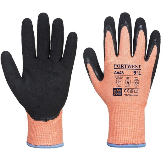 [A646] A646 Cut D13 Sandy Nitrile Coating Winter Glove, Cut (D)