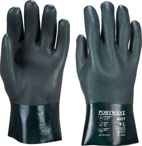 [A827GNRXL] A827 Γάντι Double Dipped PVC 27εκ.