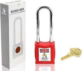 [201L] 201L 6.3mm/76mm Copper Body &amp; Steel Shackle LOTO Padlocks