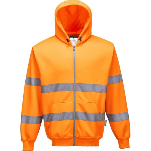 [B305] B305 Hi-Vis Hooded Zip Sweatshirt