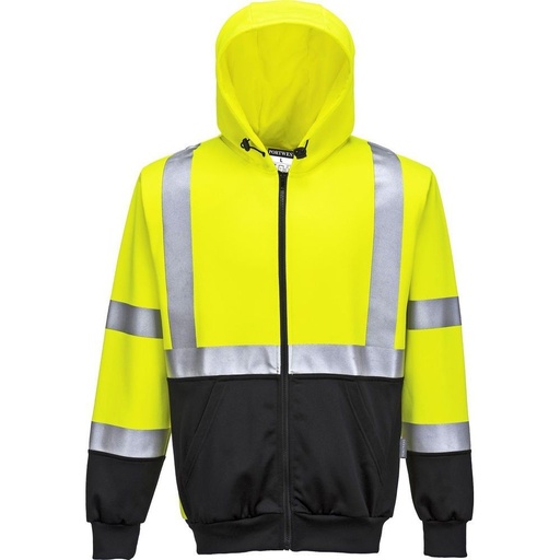 [B315] B315 Hi-Vis Two-Tone Zipped Hoodie